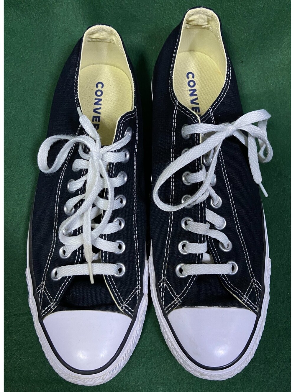 Converse All Star 8.5 M 10.5 W OX Black White Shoes Unisex M9166 Punk Skater EUC